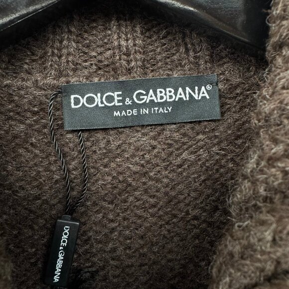 Dolce & Gabbana Brown Alpaca Wool Blend Knit Cardigan Women’s IT 40 (US 4-6) - Picture 3 of 6
